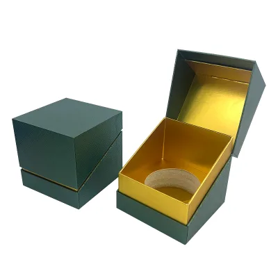 Luxury Printing Cardboard Gift Candle Shipping Packaging Boxes Custom Vibrent Colours Gold Box Packaging for Candle