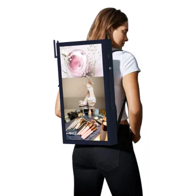 Factory Wholesale 22 Inch Walking Mobile Billboard With Auto Brightness Sensor