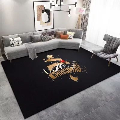 Christmas Rustic Doormat Machine Made 3d Printing Woodland Area Rugs for Living Room