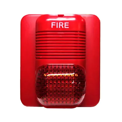 Red DC24V Conventional Sound Siren Strobe for School Fire Safety Measures