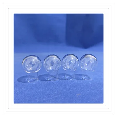 Customized Heat Resistant Transparent Ball Shape End BET Sample Ball Head Quartz Tube