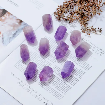 Wholesale 4-7cm Natural Crystals Point Reiki Gemstone Polished Amethyst Tower Stone Eco-friendly Feng Shui Healing Decoration