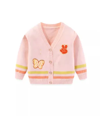 Customizable Explosion Orange Cute Patches Design Girls Sweaters Pattern Girls Sweaters