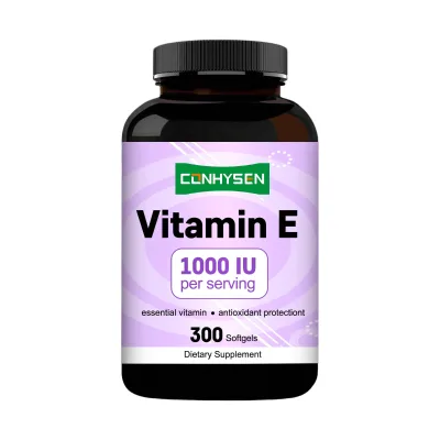 OEM ODM Antioxidant Protection Vitamin E 1000 IU Softgels Silicon Dioxide Natural Vitamin E 1000IU for Skin Immune Support