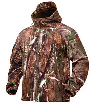 Outdoor Men Tactical Adventure Hunting Jacket Camouflage Clothing with Hooded