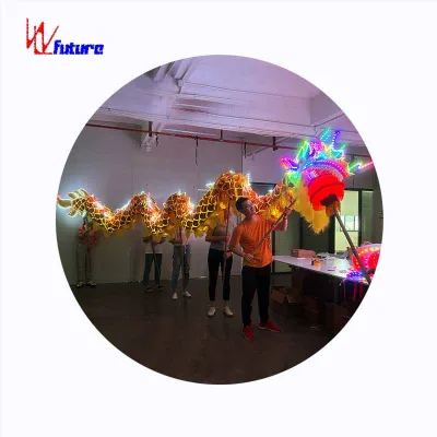 Chinese Factory Price Future Chinese New Year Style LED Light Dragon Flash Folk Dragon Dance Clothes