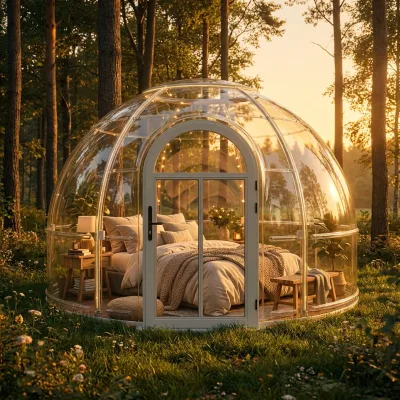 Customized 3m 4m Modern Outdoor Clear Polycarbonate Bubble House Balloon Dome Tent for Party Hotel Villa