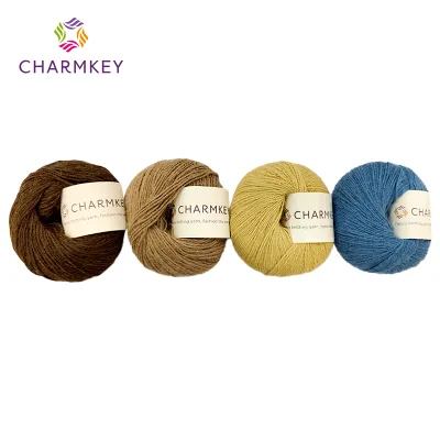 Charmkey Good Quality Multiple Colors 50g/pcs NM1/3.5 100% Alpaca Yarn for Crochet