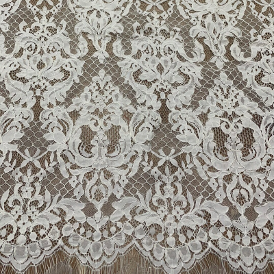 Floral Fabric Lace with Cording for Wedding Dress