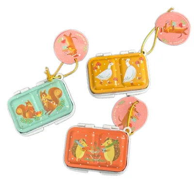 Pocket Size 8 Color Solid Watercolor Palette Cartoon Animal Mini Paint Box Portable Outdoor Sketch Watercolor Pigment Set