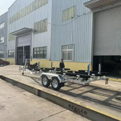 7.9m Boat Trailer,Hot-dip Galvanized Boat Trailer,Catamaran Trailer,Pontoon Boat Trailer,Automotive Steel Manufacturing