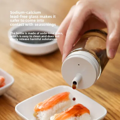 Leak-Proof Oil Dispenser 100ml Modern Minimalist Design Glass Soy Sauce Bottle Kitchen Utensil Edible Sesame Oil