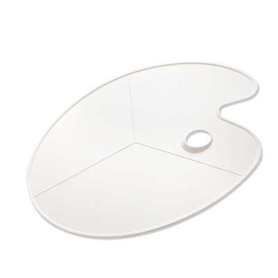Art Supplies Non-Stick Oval Plastic Paint Palette for Acrylic Watercolor Painting