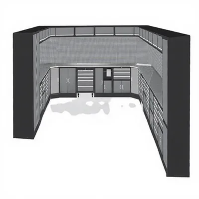 Workshop Modular Workbench Heavy Duty Steel Frame with ESD Tabletop and Integrated Power Socket Garage Storage Bench