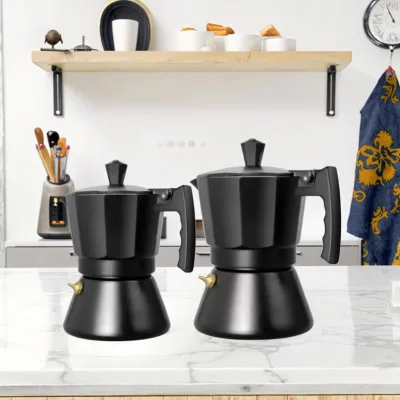 ODM OEM Italian Expresso Moka Pot Induction Mocha Stainless Steel Glass Stovetop Espresso Maker