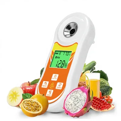 Smart Brix Digital Refractometer High Accuracy Tester (0-60%) Sugar Temperature ATC Portable for Fruit Home Wine Beer Brewing
