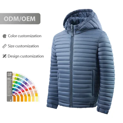 Customized Printed Boys Coat Thickened Windproof Waterproof Coat Boy's Long-sleeved Hooded Christmas Jacket KG-306