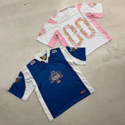Custom Streetwear V Neck Soccer Cropped Jersey for Men Embroidery Polyester T Shirts High Quality Comfort Custom Football Jersey