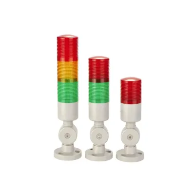 3-Layer Three-Color LED Stack Warning Light Rotatable Base Buzzer IP40 Rated 110+3dB SPL Industrial Machine Tool Application