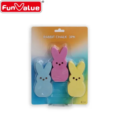 Audit Factory Novelty Chalks Non-toxic Washable Sidewalk Easter Rabbit Bunny Chalks