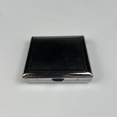 Wholesale Custom Logo Metal Cigarette Case Silver Cigarette Clip Metal Laser Engraving