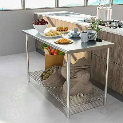 Mobile Table With Wheels Stainless Steel Work Table Other Hotel & Restaurant Supplies