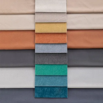 Chenille Fabric Polyester Dyed Thickened Solid-Color Sofa Fabric Textile Wall Paper Bag Hometextile Upholstery Wholesale