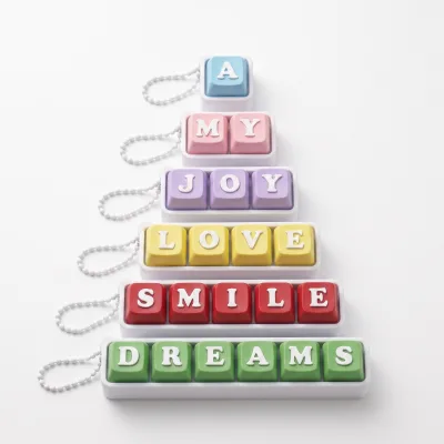 Factory Direct Eco-friendly PLA 3D Printed DIY Customizable Button Clicker Stress Relief Keychain Kids Toy Business Advertising