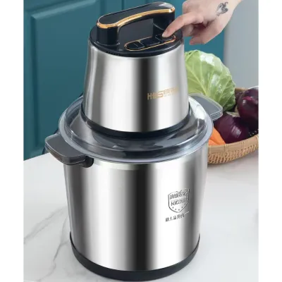 10L Meat Grinder Household Electric Stainless Steel Meat Grinder Garlic Mashed Auxiliary Food Grinder Machine