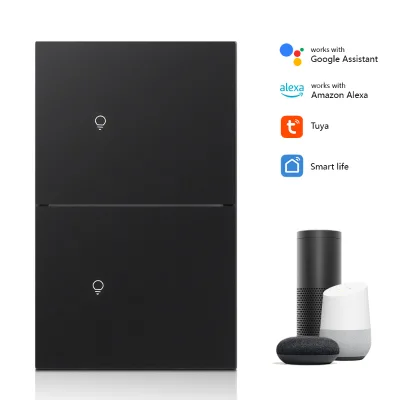 Smart Touch Light Switch US Standard WiFi Zigbee CE RoHS FCC AG Glass Works With Alexa for Large Villa Open Plan Fast Shipping