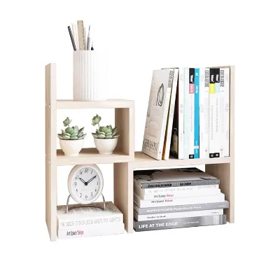 Desktop Office Storage Rack Adjustable Wood Display Shelf Birthday Gifts Desktop Shelf Organizer