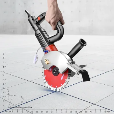 Brushless Concrete Slotting Machine Dust Free Water Electricity Pipeline Line Wall Cutting Wall Grooving Machine Ring Saw