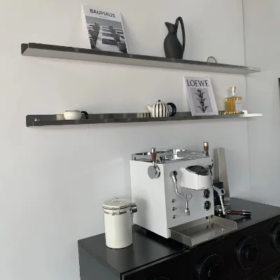 Modern Custom Make Size Stainless Steel Wall Shelf Metal Floating Storage Rack for Living Room Kitchen