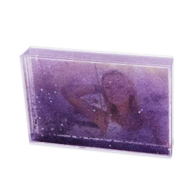 Clear Liquid Acrylic Photo Frame Pictures Quicksand Aqua Block 4X6 Liquid Glitter Photo Frame
