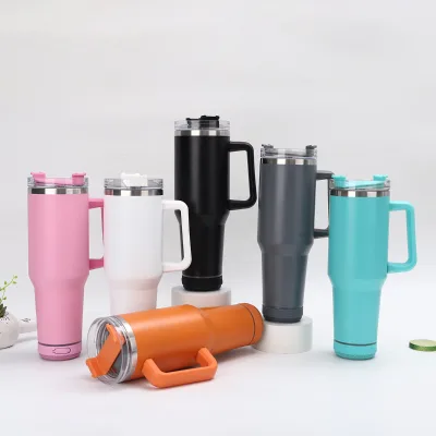 K140 40 oz Sublimation Custom Printed Speaker Tumbler Straight Skinny Double Wall Music Tumbler With Lid and Handle