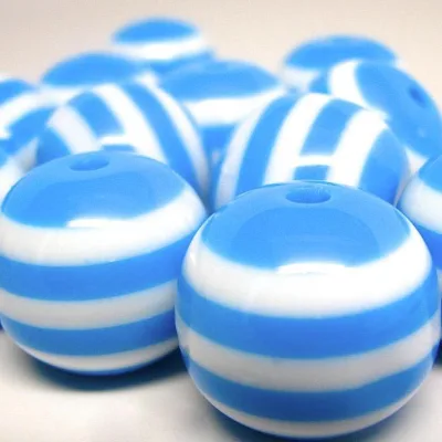 Hot Sales Large Hole Acrylic Plastic Spacer Chunky Beads 16mm 20mm Colorful Resin Striped for Jewelry Making DIY Craft Diamond