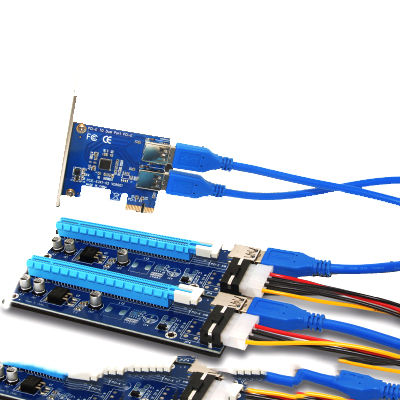 Sy Pci-E To Adapter Card 1 2 Pci-E1x Pci-Ex16 Slot Usb3.0 Expansion