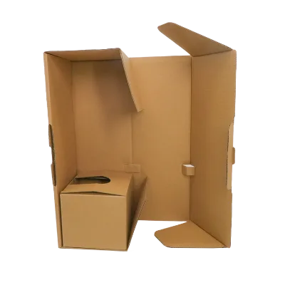 Integrated Customize Kraft Corrugated Shipping Box Breathable Side Vents Packaging for Live Potted Saplings