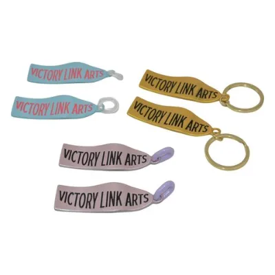 Fashion Personalized Metal keychain Custom Spray metallic paint keychain keychain souvenir keyrings