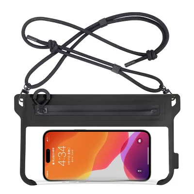 Wholesale Custom Universal Sealed TPU Dry Bag Waterproof IPX8 Sling for Outdoor Trekking Zipper Bag for Cellphone Swim & Dive