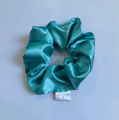 Wholesale Fashion Custom Logo Girls Hair Accessories Silk Feeling Hair Ties OEM Private Label Satin Hair Scrunchies