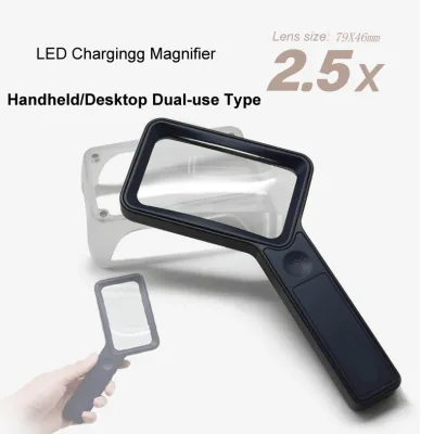 Handheld Square Magnifier HD Anti-Scratch Lens Lightweight Design for Reading, Hobby, Craft and Fine Print Viewing