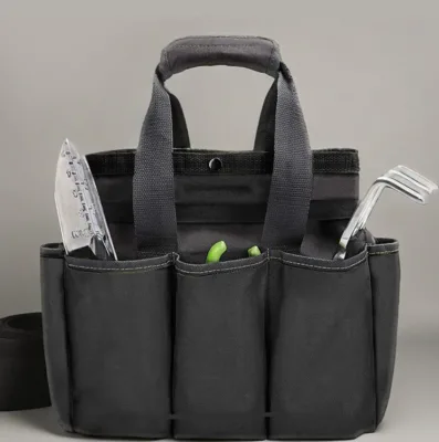 Large Capacity Tool Bag with Zipper Closure Modern Style Multi-Functional Pockets for Gardening and Tool Storage