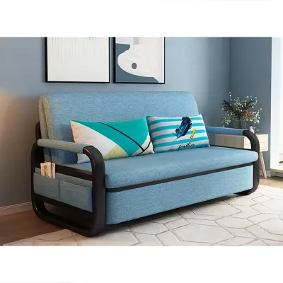 Modern Style Folding Living Room Furniture Set, High Quality Pull Out Folding Simplicity Fabric Sofa Bed