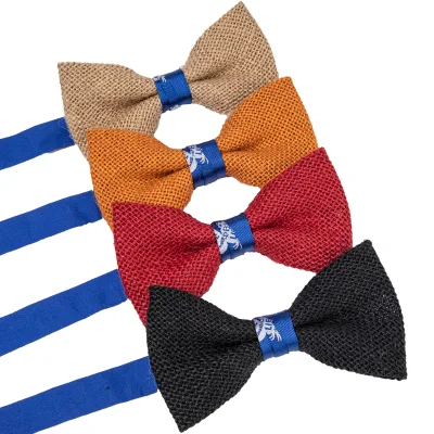 Creative New Bow Tie Funny Linen Pre-tied Men's Bow Ties-Four Season Use Customizable Colors & Brand