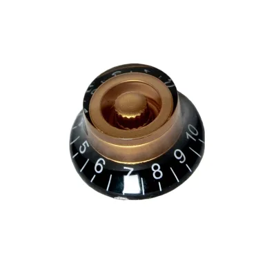 Hat Style Mixed Black Gold Color LP Guitar Knobs Volume Tone Speed Control for Sale