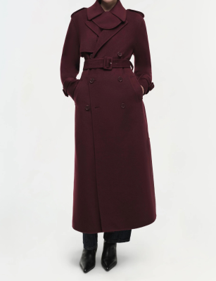 Winter Lapel Collar Women Long Trench Coat Slim Outfit Long Coat for Women Casual Streetwear