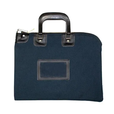 Locking Courier Bag with Handle and Card Holder Durable Laminated Document and Money Security Bag Medical Storage Bag