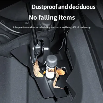 For Tesla Model 3 Cowl Drain Channel Anti-Clog Filter Guard Engine Hood Water Tank Protective Cover Prevent Clogging