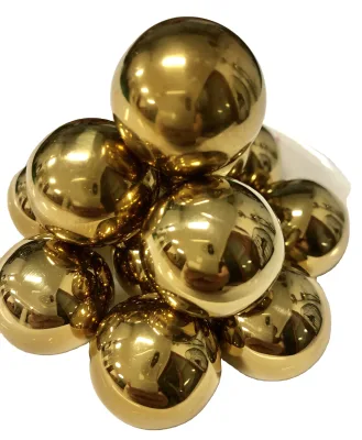 Yellow Stainless Steel Gold Mirror Polished Reflective Balls Electroplated Hollow Decorative Shiny Balls for Garden Christmas